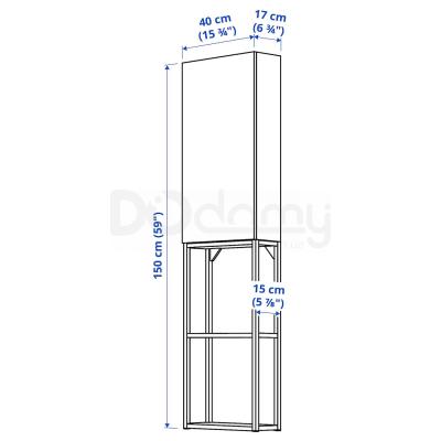 Комбінація для настінного зберігання ENHET 093.314.92 IKEA (ИКЕА ENHET), фото 7