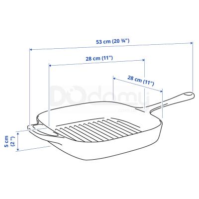Сковорода-гриль VARDAGEN 404.372.88 IKEA (ИКЕА ВАРДАГЕН), фото 11