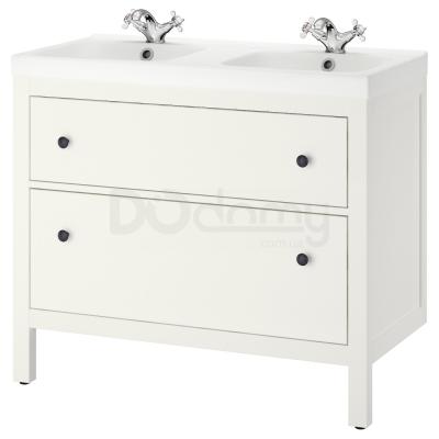 Тумба с двумя раковинами HEMNES / ODENSVIK 792.934.77 IKEA (ИКЕА ХЕМНЭС / ОДЕНСВИК), фото 1