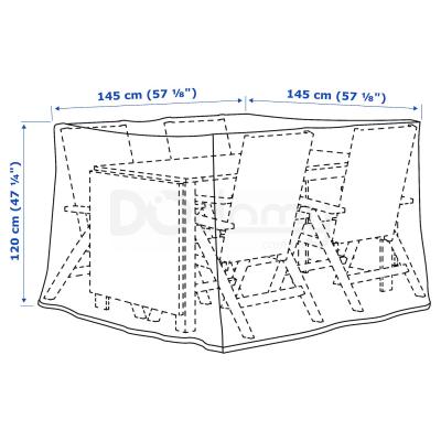 Чехол для мебели TOSTERO 302.923.23 IKEA (ИКЕА ТОСТЕРО), фото 9