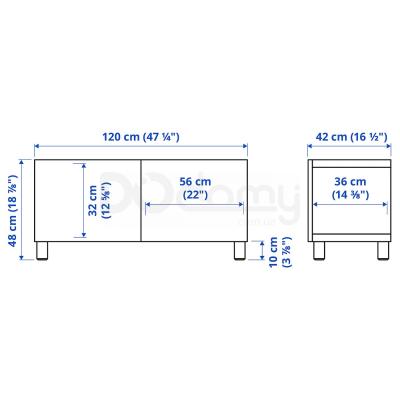Тумба під ТВ BESTÅ 494.194.64 IKEA (ИКЕА БЕСТО), фото 6