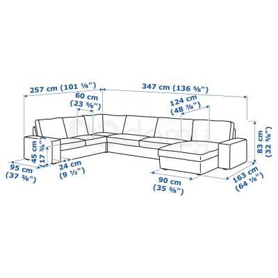 Диван нерозкладний KIVIK 590.699.12 IKEA (ИКЕА КИВИК), фото 8