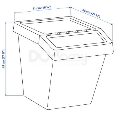 Контейнер з кришкою SORTERA 702.558.99 IKEA (ИКЕА СОРТЕРА), фото 6