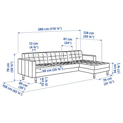 Диван нераскладной LANDSKRONA 992.704.65 IKEA (ИКЕА ЛАНДСКРУНА), фото 8