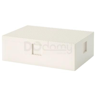 Коробка LEGO с крышкой BYGGLEK 103.542.08 IKEA (ИКЕА BYGGLEK), фото 1