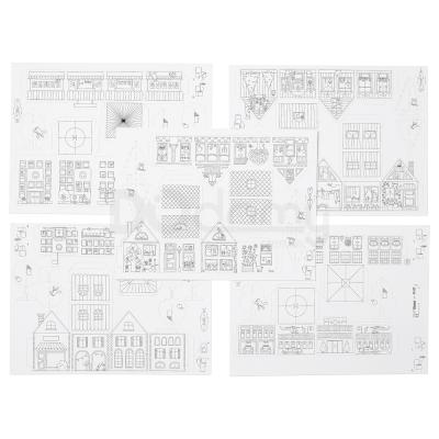Шаблон міста з 10 частин з кортону MÅLA 704.953.47 IKEA (ИКЕА МАЛЕНЬКИЙ), фото 2