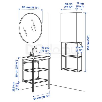 Меблі для ванної кімнати ENHET/TVÄLLEN 093.374.08 IKEA (ИКЕА ENHET / TVÄLLEN), фото 4