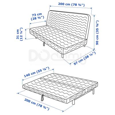 Розкладний диван NYHAMN 093.063.55 IKEA (ИКЕА НЫХАМН), фото 5