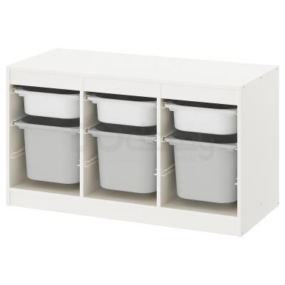 Стеллаж с контейнерами TROFAST 093.287.91 IKEA (ИКЕА ТРУФАСТ), фото 1