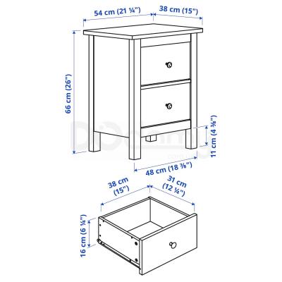 Тумба прикроватная HEMNES 802.426.27 IKEA (ИКЕА ХЕМНЭС), фото 6