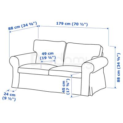 Диван EKTORP 593.199.87 IKEA (ИКЕА ЭКТОРП), фото 9