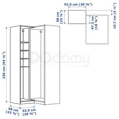 Угловой модуль PAX 303.469.53 IKEA (ИКЕА ПАКС), фото 4