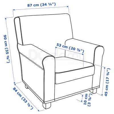 Кресло GRONLID 092.759.19 IKEA (ИКЕА ГРОНЛЬ), фото 8