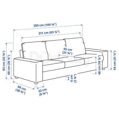 Диван  VIMLE 194.013.33 IKEA (ИКЕА ВИМЛЕ), фото 6
