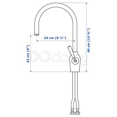 Кухонний змішувач INSJÖN 703.701.25 IKEA (ИКЕА ИНШЁН), фото 5