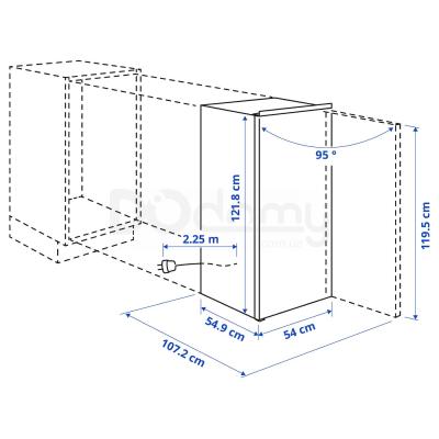 Холодильник з морозильною камерою FÖRKYLD 904.964.64 IKEA (ИКЕА FÖRKYLD), фото 5