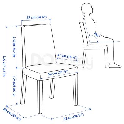 Стілець BERGMUND 693.843.07 IKEA (ИКЕА БЕРГМУНД), фото 4