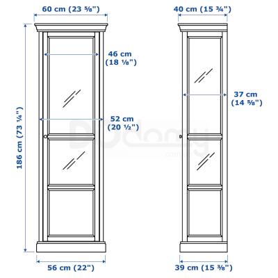 вітрина MALSJÖ 303.034.87 IKEA (ИКЕА МАЛЬШЁ), фото 9