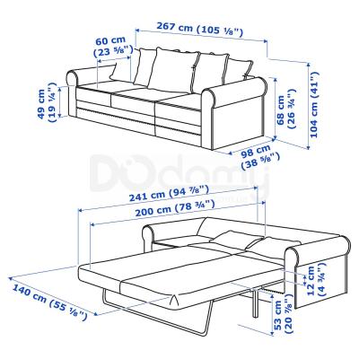 Диван розкладний GRÖNLID 89278462 IKEA (ИКЕА GRÖNLID), фото 8