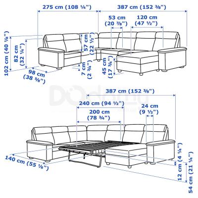 Диван розкладний LIDHULT 992.775.89 IKEA (ИКЕА ЛИДГУЛЬТ), фото 9
