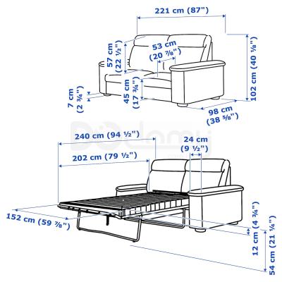 Диван розкладний LIDHULT 192.570.76 IKEA (ИКЕА ЛИДГУЛЬТ), фото 9