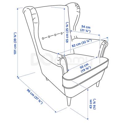 Крісло STRANDMON 004.946.38 IKEA (ИКЕА СТРАНДМОН), фото 7
