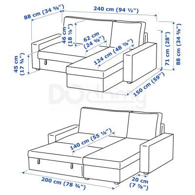 Диван розкладний VILASUND 092.123.28 IKEA (ИКЕА ВИЛАСУНД), фото 8