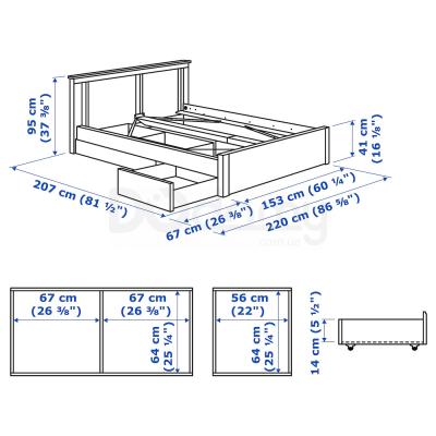 Кровать SONGESAND 892.412.42 IKEA (ИКЕА СОНГЕСАНД), фото 8