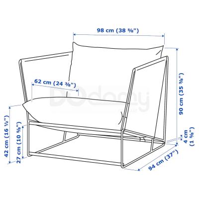 Крісло садове HAVSTEN 392.519.26 IKEA (ИКЕА ХАВСТЭН), фото 9