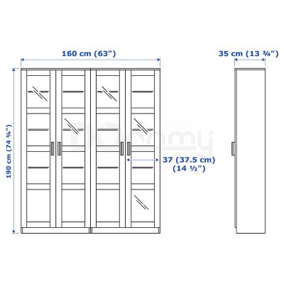Вітрина BRIMNES 192.782.34 IKEA (ИКЕА БРИМНЭС), фото 3