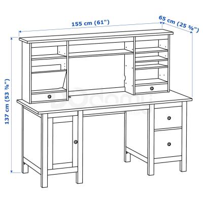 Стол с дополнительным модулем HEMNES 290.005.04 IKEA (ИКЕА ХЕМНЭС), фото 5