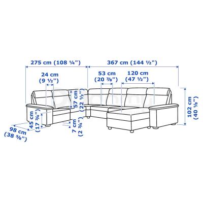 Диван нерозкладний LIDHULT 092.572.70 IKEA (ИКЕА ЛИДГУЛЬТ), фото 8