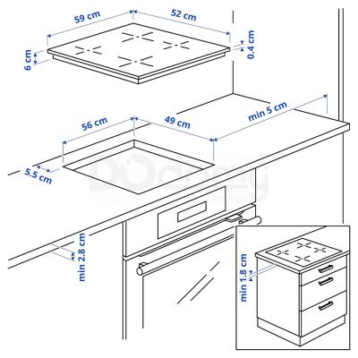 Індукційна плита  GRUNDAD 404.670.82 IKEA (ИКЕА ГРУНДАД), фото 4
