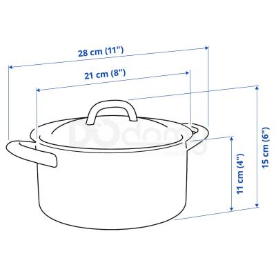 Кастрюля VARDAGEN 903.911.22 IKEA (ИКЕА ВАРДАГЕН), фото 9