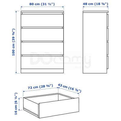 Комод  MALM 304.035.71 IKEA (ИКЕА МАЛЬМ), фото 6