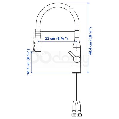 Кухонний змішувач TOLLSJÖN 203.416.92 IKEA (ИКЕА ТОЛЛЬШЁН), фото 5