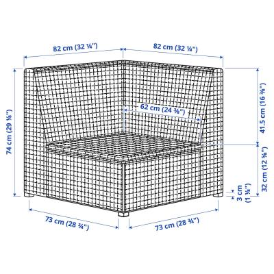 Угловая секция дивана SOLLERON 203.736.21 IKEA (ИКЕА SOLLERÖN), фото 3