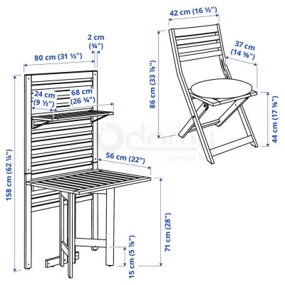 Стеновая панель + козел + 2 cl APPLARO 192.912.59 IKEA (ИКЕА ЭПЛАРО), фото 7