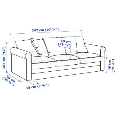 Диван  GRONLID 89254786 IKEA (ИКЕА GRÖNLID), фото 12