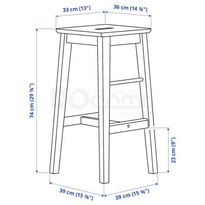 Табурет барный NILSOLLE 104.621.23 IKEA (ИКЕА НИЛСОЛЛЭ), фото 7