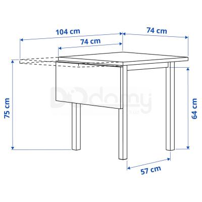 Стіл розкладний NORDVIKEN 503.687.17 IKEA (ИКЕА NORDVIKEN), фото 4