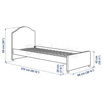 Ліжко HAUGA 404.500.72 IKEA (ИКЕА HAUGA), фото 6