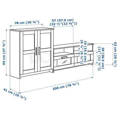 Комбинация под ТВ BRIMNES 291.843.29 IKEA (ИКЕА БРИМНЭС), фото 6