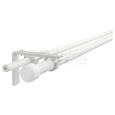 Подвійний гардини карниз з аксесуарами RÄCKA/HUGAD 299.292.49 IKEA (ИКЕА РЭККА / ХУГАД), фото 1