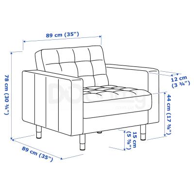 Крісло LANDSKRONA 292.697.19 IKEA (ИКЕА ЛАНДСКРУНА), фото 7