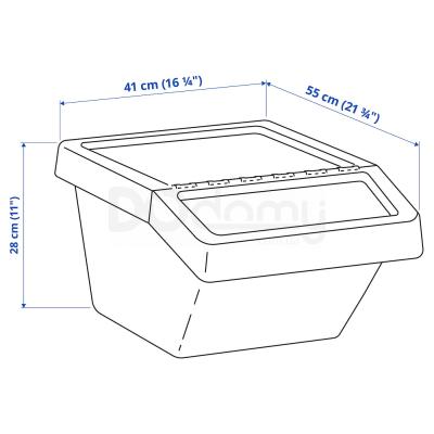 Контейнер з кришкою SORTERA 102.558.97 IKEA (ИКЕА СОРТЕРА), фото 8