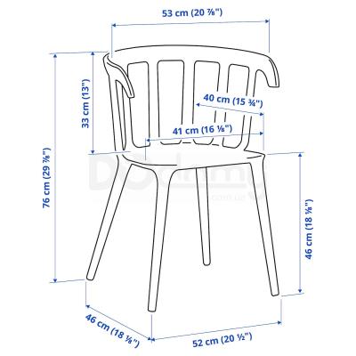 Стул с подлокотниками  PS 2012 702.068.04 IKEA (ИКЕА ИКЕА ПС 2012), фото 5