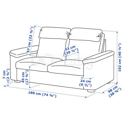 Диван нерозкладний LIDHULT 192.569.15 IKEA (ИКЕА ЛИДГУЛЬТ), фото 7