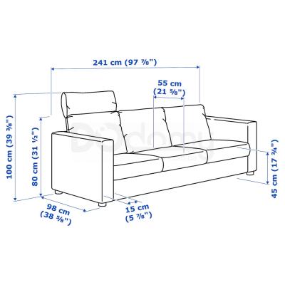 Диван VIMLE 993.062.52 IKEA (ИКЕА VIMLE), фото 5