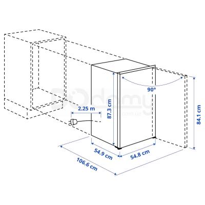 Холодильник SVALKAS 504.964.56 IKEA (ИКЕА СВАЛКАС), фото 5